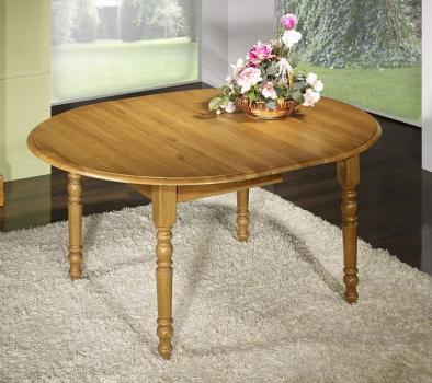 Table ronde à volets réalisée en Chêne Massif de style Louis Philippe DIAMETRE 120 