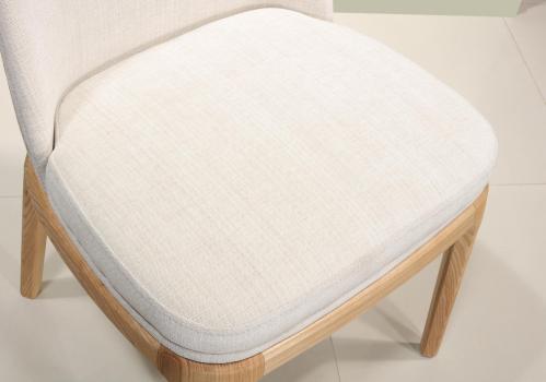 Chaise Milo de style Contemporain, 4 pieds en Frêne massif Tissu Valdouro