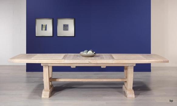 Table rectangulaire Monastère Eliot realisée en chêne 220*110 + 2 allonges de 45 cm 