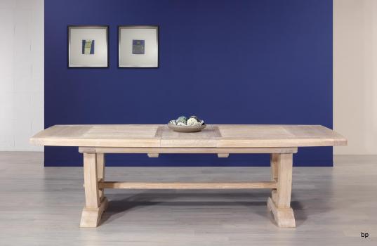 Table rectangulaire Monastère Eliot realisée en chêne 220*110 + 2 allonges de 45 cm 