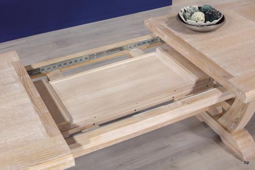 Table rectangulaire Monastère Eliot realisée en chêne 220*110 + 2 allonges de 45 cm 