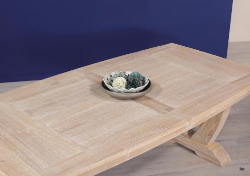 Table rectangulaire Monastère Eliot realisée en chêne 220*110 + 2 allonges de 45 cm 