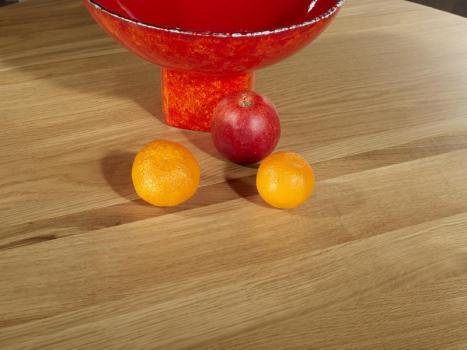 Table ronde à volets réalisée en Chêne Massif de style Louis Philippe Diamètre 120 - 3 allonges de 40 cm