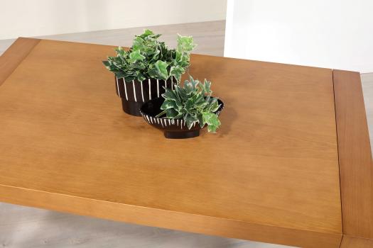 Table de repas rectangulaire  160x100 réalisée en Chêne Ligne Contemporaine Double allonge de 40 cm à l'extrémité de la table  SEULEMENT 1 DISPONIBLE