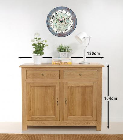 Buffet 2 portes Amandine réalisée en Chêne Massif de style campagnard