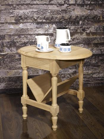 Table Basse ou Bout de Canapé Marc-Eric, réalisée en Chêne de style Louis Philippe Finition Chêne Brossé Naturel