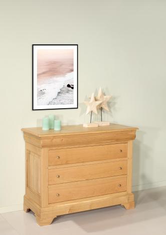 Commode 4 tiroirs Nicolas réalisé en Chêne Massif de style Louis Philippe