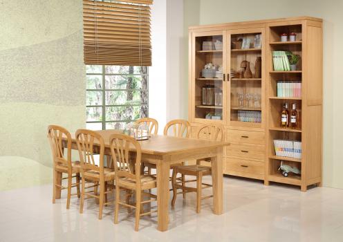 Bibliothèque Noah  Chêne massif & design raffiné 