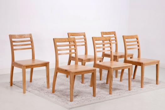 Lot unique de 6 chaises Florian réalisées Chêne massif, design contemporain Quantité très limitée : un seul lot disponible  une occasion rare à ne pas manquer !