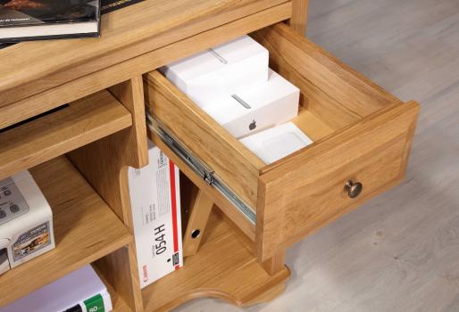 Petit bureau Informatique Adam réalisé en Chêne de style Louis Philippe