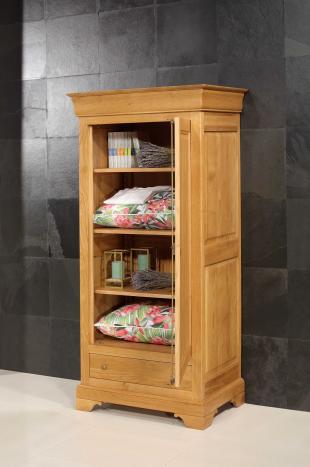Bonnetière 1 porte 1 tiroir Louis réalisée en Chêne massif de style Louis Philippe SEULEMENT 1 DISPONIBLE