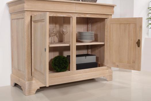 Buffet 2 portes 2 tiroirs Laura réalisé en Chêne Massif de style Louis Philippe 130 de large 