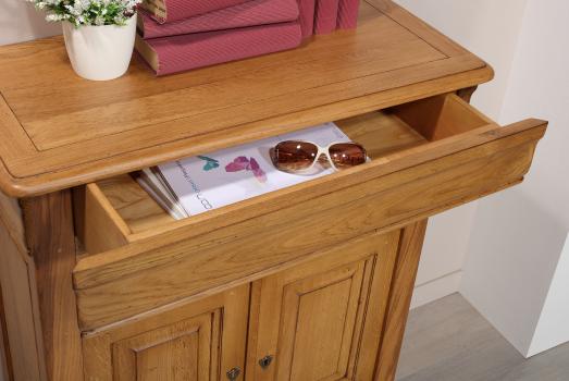 Petit Buffet 2 portes 4 tiroirs Thimoty réalisé en chêne massif de style Louis Philippe