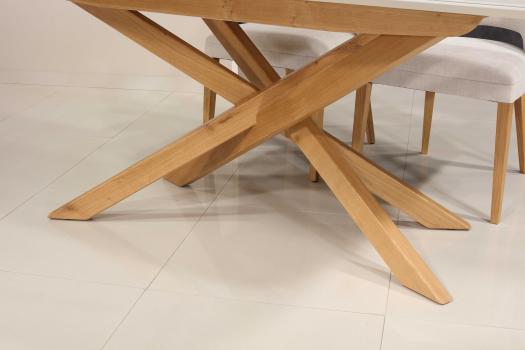 Table de salle à manger contemporaine en céramique  Design moderne et extensible, 180x100 + allonge intégrée de 60 cm