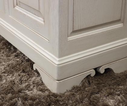 Buffet 2 portes 7 tiroirs Jules réalisé en Chêne Massif de style Louis Philippe Finition Chêne Brossé Gris Perle