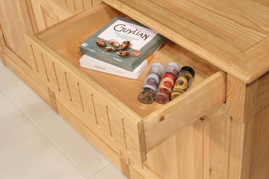 Buffet Gaspard – 3 portes et 3 tiroirs en chêne massif, style Directoire