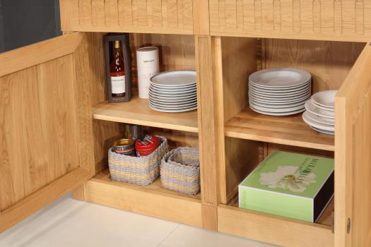 Buffet Gaspard – 3 portes et 3 tiroirs en chêne massif, style Directoire