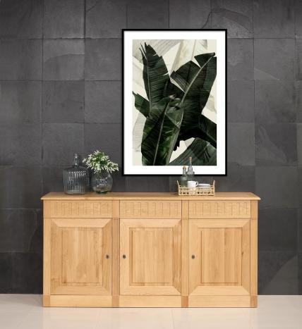 Buffet Gaspard  3 portes et 3 tiroirs en chêne massif, style Directoire