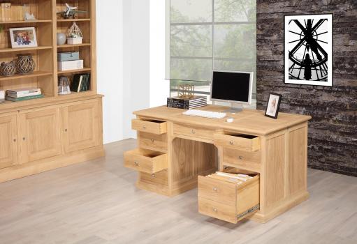Bureau Ministre Léon réalisé en Chêne de style Louis Philippe 