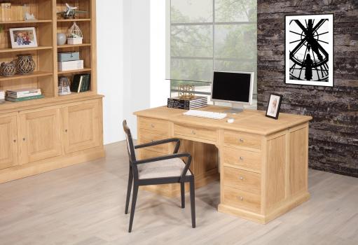 Bureau Ministre Léon réalisé en Chêne de style Louis Philippe 