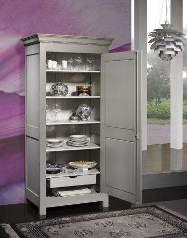 Armoire ou Bonnetière 1 porte Timothé réalisée en Chêne Massif de style Campagnard  