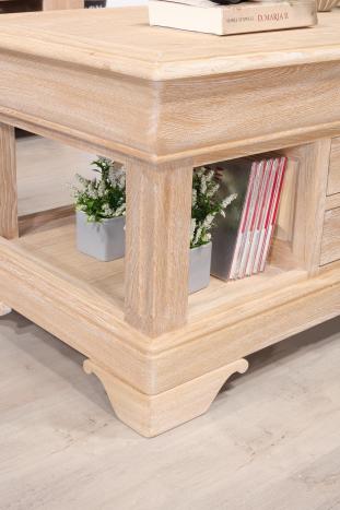 Table Basse Emmanuel réalisée en Chêne de style Louis Philippe 