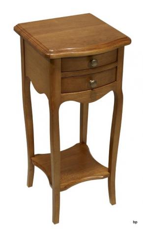 Table de téléphone 2 tiroirs Lucas réalisée en Chêne de style Louis XV 
