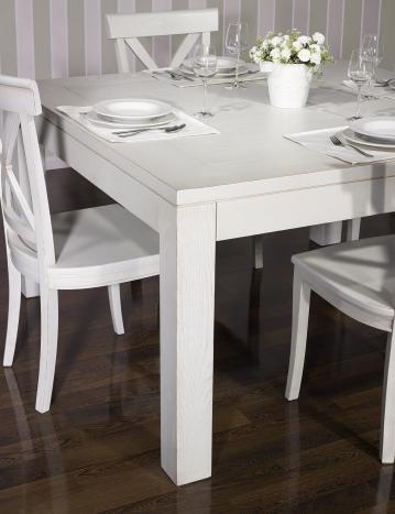 Table de salle à manger 150*150 CONTEMPORAINE réalisée en Chêne Finition Chêne Brossé Gris Perle