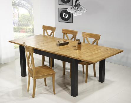 Table de repas rectangulaire 160X100 Théo réalisée en Chêne Ligne Contemporaine VERSION ECOLOGIQUE et Bi-color 1 disponible