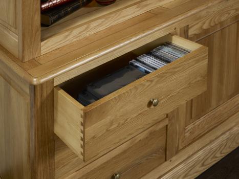 Bibliothèque 2 corps Pierre, réalisée en Chêne Massif de style Louis Philippe LONGUEUR 240 cm