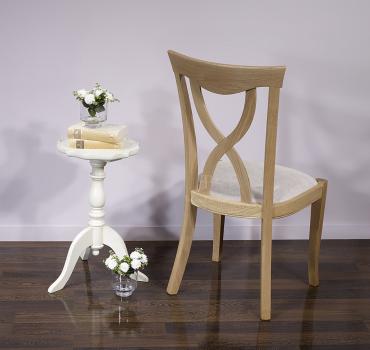 Chaise Sébastien réalisée en Chêne Massif de style Louis Philippe Finition Chêne Brossé