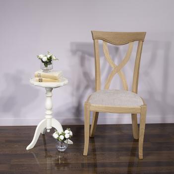 Chaise Sébastien réalisée en Chêne Massif de style Louis Philippe Finition Chêne Brossé