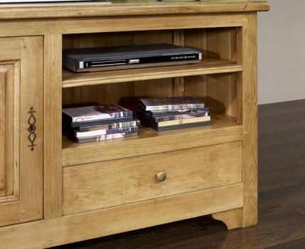 Meuble TV 16/9ème réalisé en Chêne Massif de style Louis Philippe campagnard LONGUEUR 120 cm