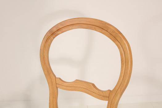 Chaise Bruno réalisée en Chêne massif de style Louis Philippe assise paille de seigle