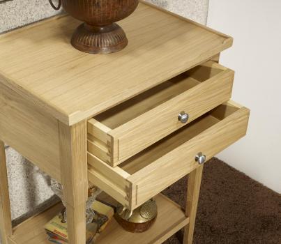 Meuble d'appoint Stéphane ou meuble téléphone réalisé en Chêne massif de style Directoire
