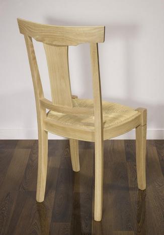 Chaise Arthur réalisée en Chêne Massif de style Louis Philippe ASSISE PAILLE