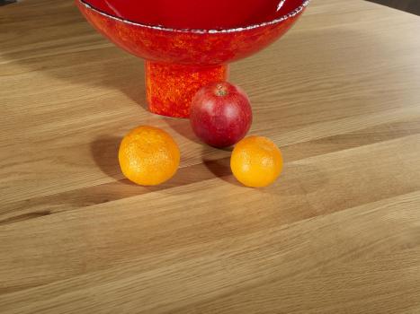 Table ronde à volets réalisée en Chêne Massif de style Louis Philippe Diamètre 120 - 2 allonges de 40 cm