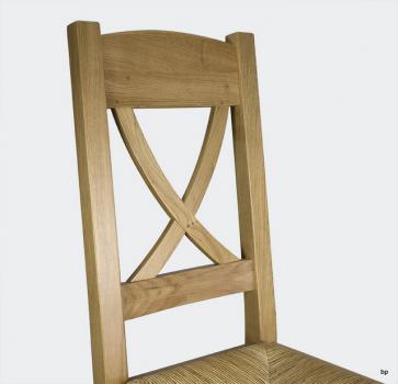 Chaise Olivier réalisée en Chêne massif de style Campagnard Finition traditionnelle