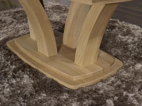Table de repas Contemporaine 160x110 réalisée en Chêne massif avec céramique Finition CHENE BROSSE