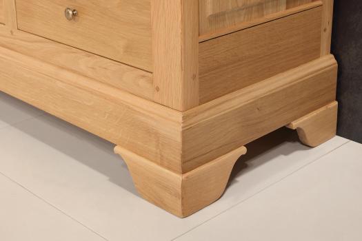 Bibliothèque 4 portes Eliot en chêne massif de style Louis Philippe