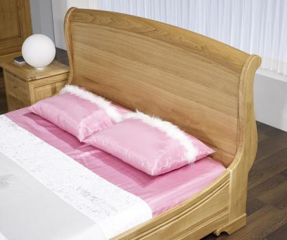 Lit Paul 160x200 en Chêne Massif de style Louis Philippe Finition chêne ciré  