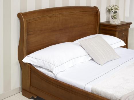  Lit Paul 160x200 en Chêne Massif de style Louis Philippe Finition chêne Moyen
