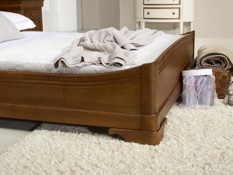  Lit Paul 160x200 en Chêne Massif de style Louis Philippe Finition chêne Moyen