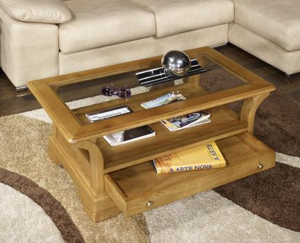 Table Basse Raphael réalisée en Chêne Massif de style Louis Philippe 