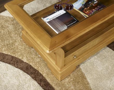 Table Basse Raphael réalisée en Chêne Massif de style Louis Philippe 