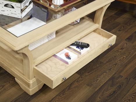 Table Basse Raphael réalisée en Chêne Massif de style Louis Philippe  Finition Chêne Brossé