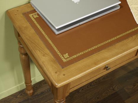 Table à écrire 2 tiroirs réalisée en Chêne de style Louis Philippe Largeur 100 