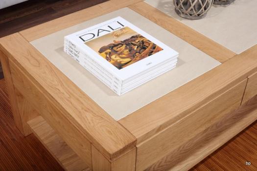 Table basse plateau céramique réalisée en Chêne Massif Ligne Contemporaine 