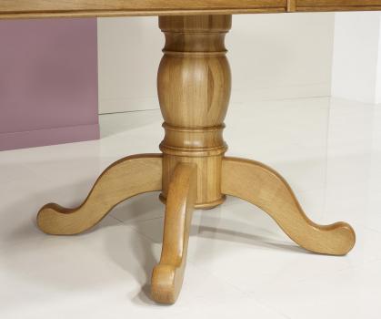 Table ovale 170x100 en Chêne Massif de style Louis Philippe 3 allonges de 40 cm