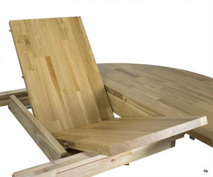 Table de repas Denys, réalisée en Chêne Ligne Contemporaine Diamètre 120 Finition Chêne naturel